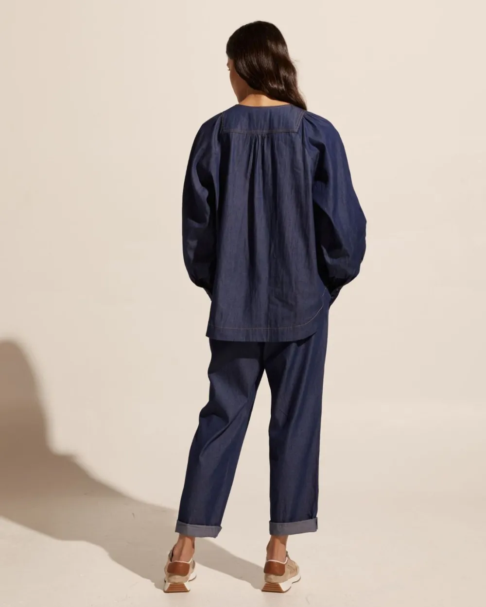 zoe kratzmann Collude Top-Dark Chambray|Women Tops
