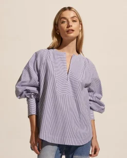 zoe kratzmann Collude Top-Navy Stripe|Women Tops