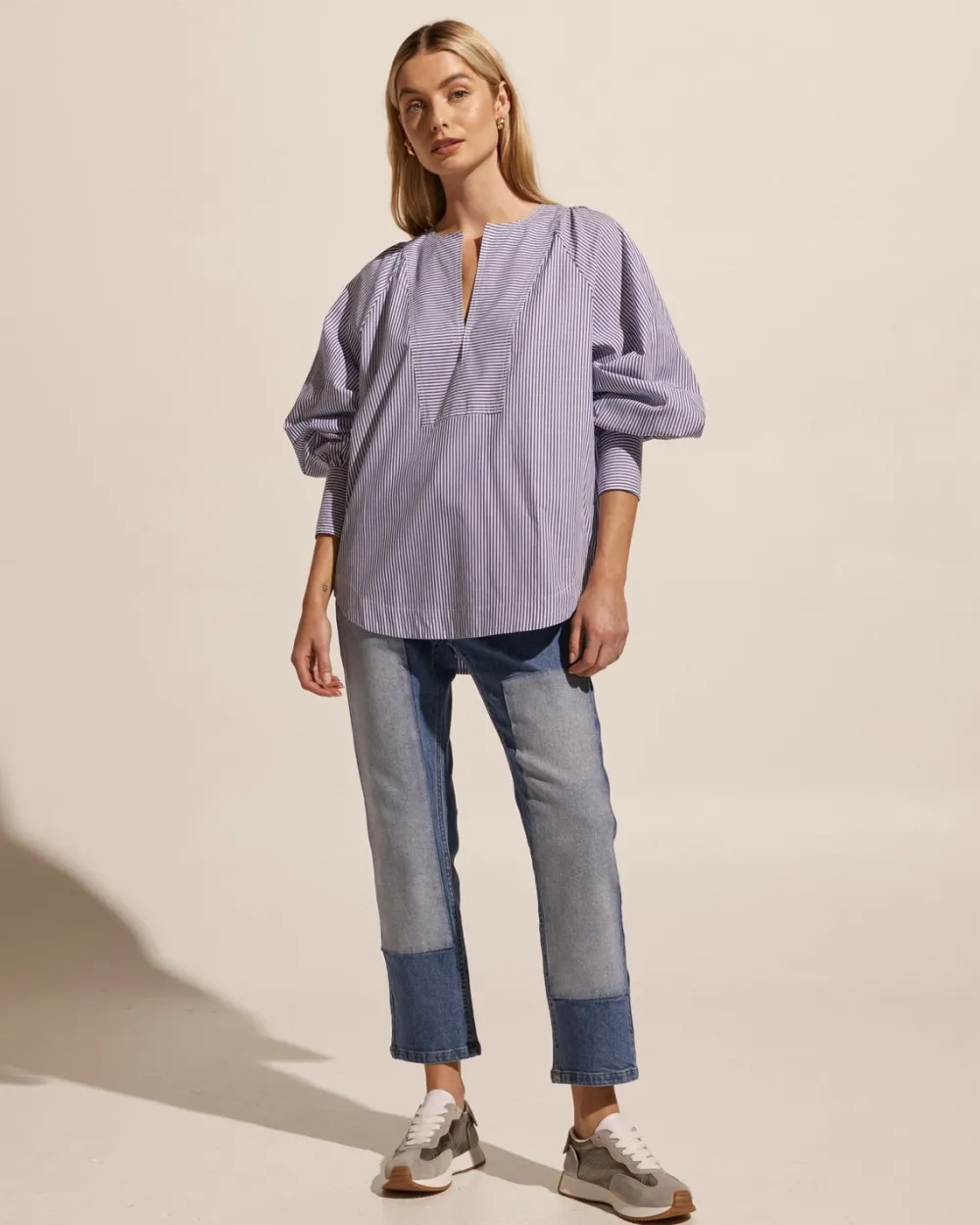zoe kratzmann Collude Top-Navy Stripe|Women Tops