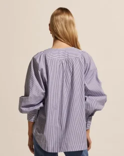 zoe kratzmann Collude Top-Navy Stripe|Women Tops