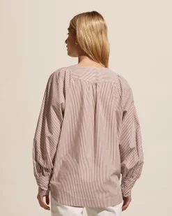 zoe kratzmann Collude Top-Toast Stripe|Women Tops