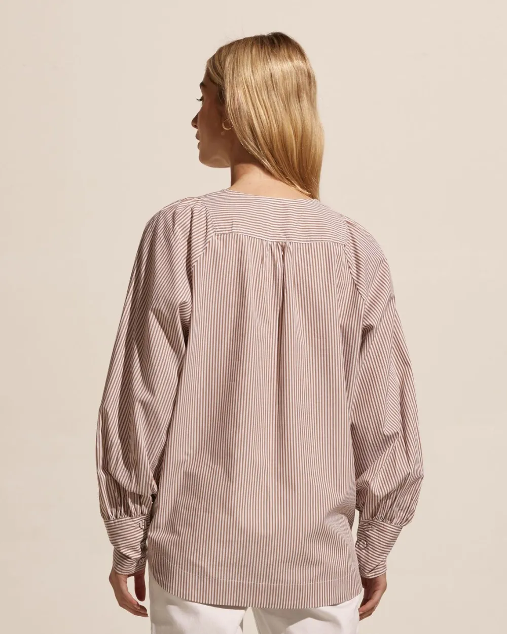 zoe kratzmann Collude Top-Toast Stripe|Women Tops