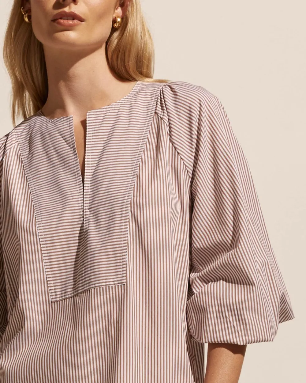 zoe kratzmann Collude Top-Toast Stripe|Women Tops