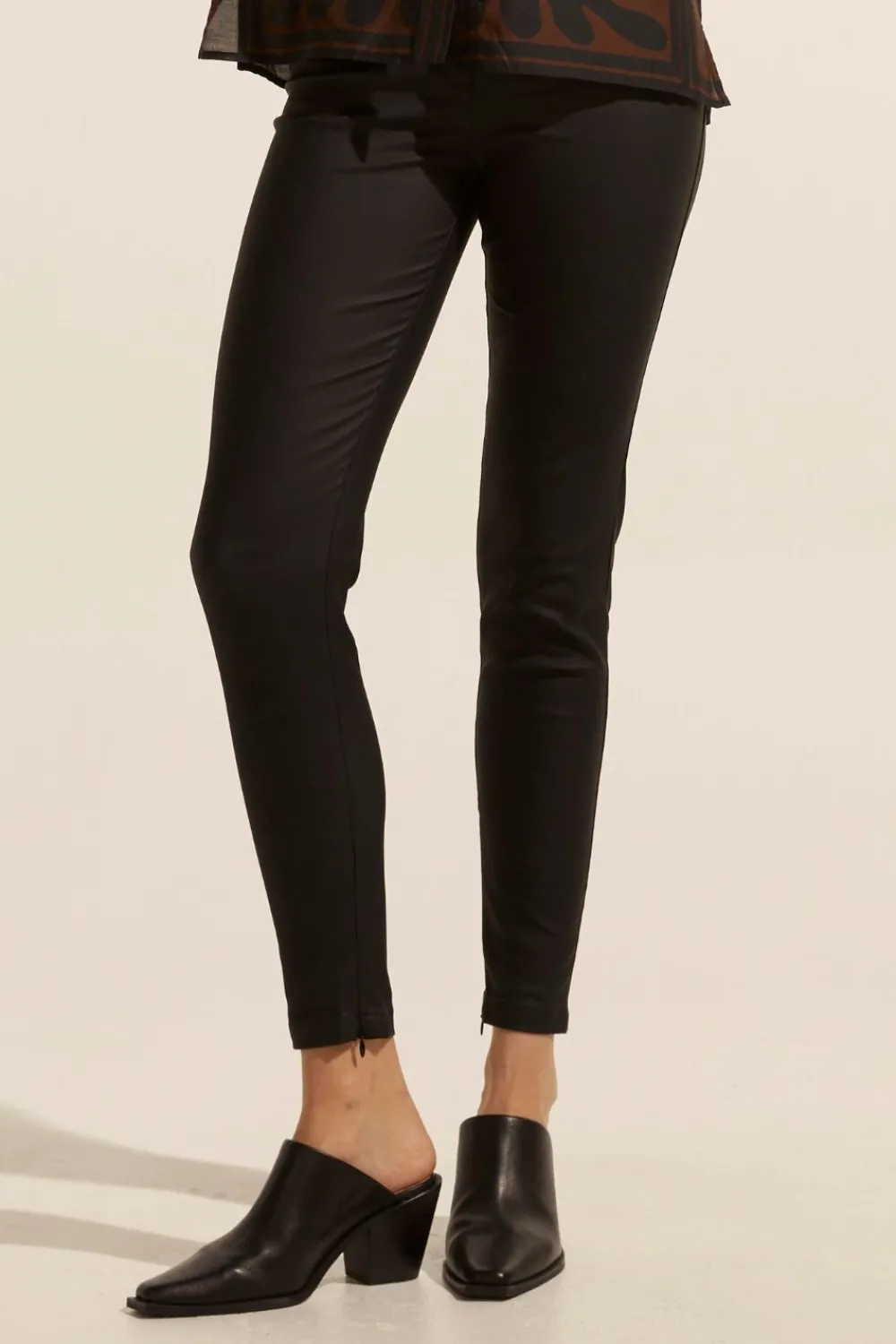 zoe kratzmann Contest Pant-Black Coated|Women Bottoms