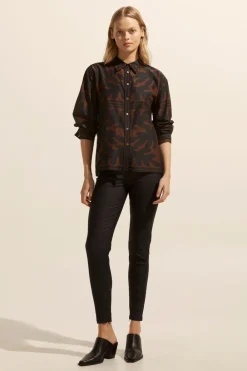 zoe kratzmann Contest Pant-Black Coated|Women Bottoms