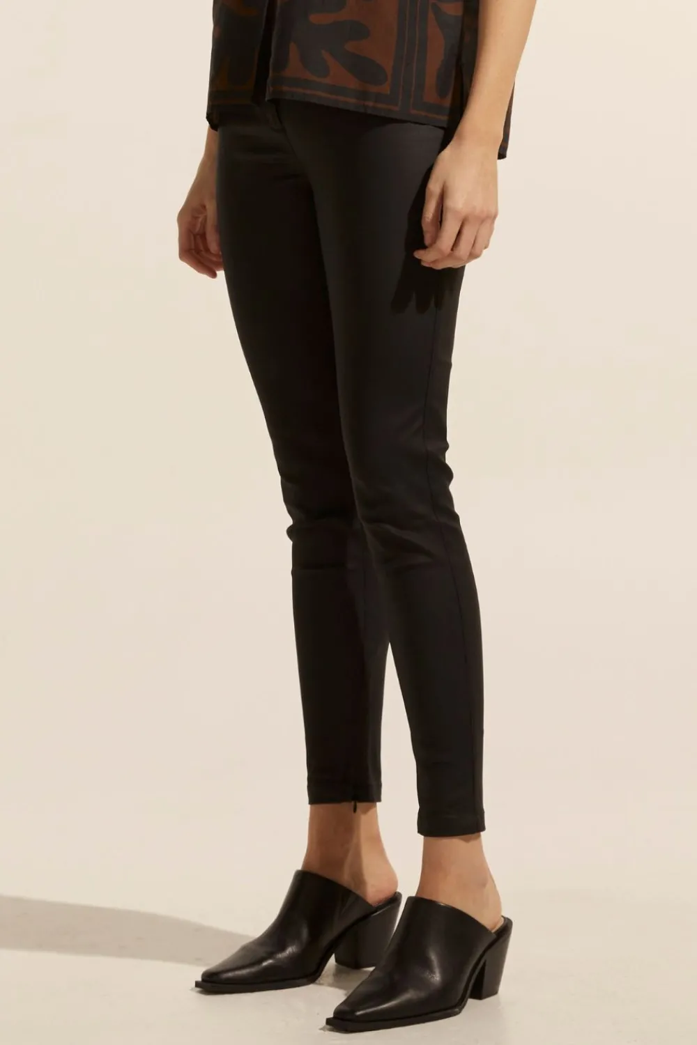 zoe kratzmann Contest Pant-Black Coated|Women Bottoms