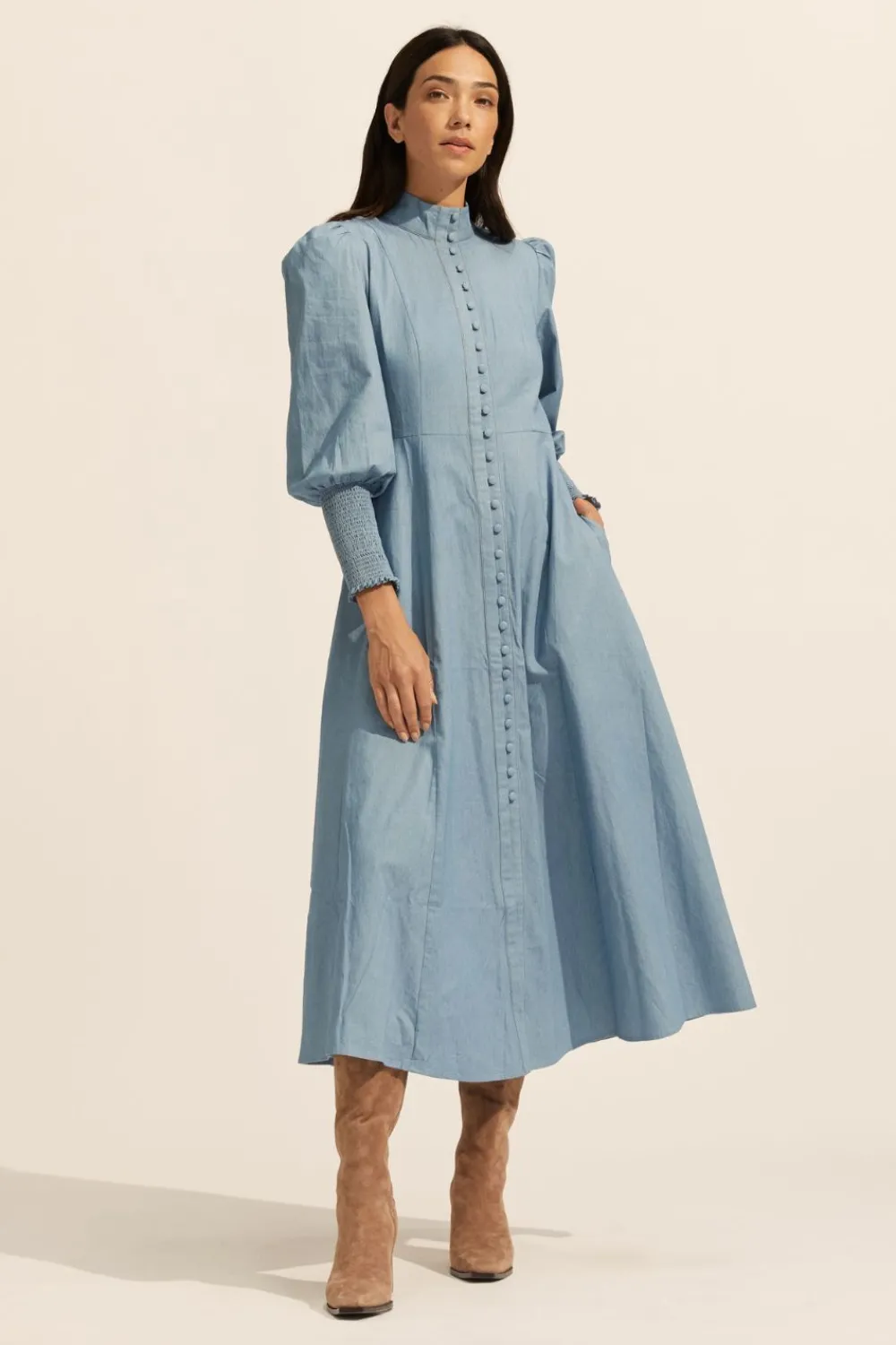zoe kratzmann Crave Dress-Chambray|Women Dresses