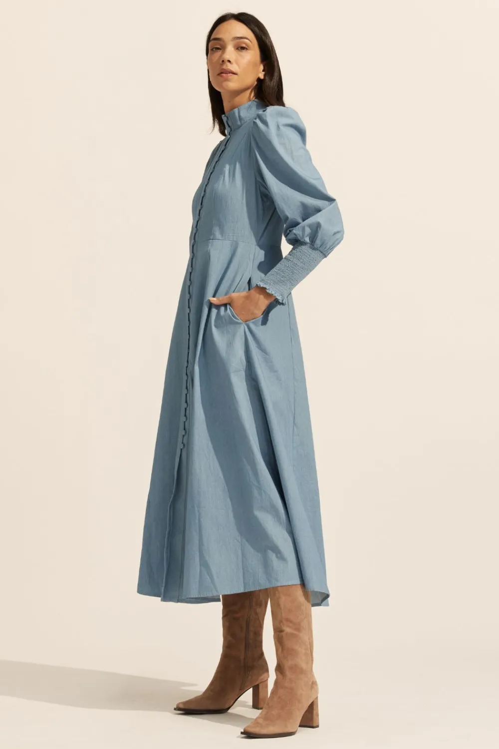 zoe kratzmann Crave Dress-Chambray|Women Dresses