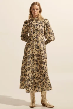 zoe kratzmann Crave Dress-Ochre Floral|Women Dresses