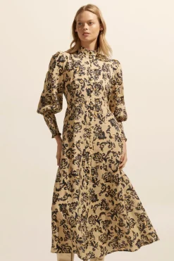 zoe kratzmann Crave Dress-Ochre Floral|Women Dresses