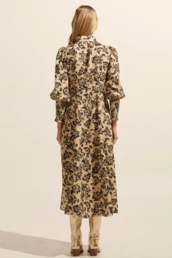 zoe kratzmann Crave Dress-Ochre Floral|Women Dresses