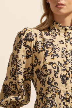 zoe kratzmann Crave Dress-Ochre Floral|Women Dresses