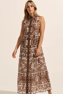 zoe kratzmann Crescent Dress-Choc Mosaic|Women Dresses