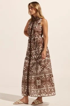 zoe kratzmann Crescent Dress-Choc Mosaic|Women Dresses