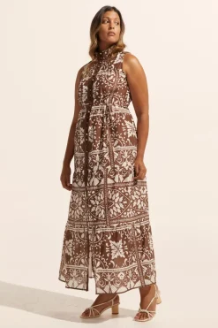 zoe kratzmann Crescent Dress-Choc Mosaic|Women Dresses
