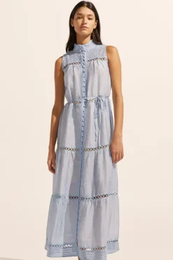zoe kratzmann Crescent Dress-Sky|Women Dresses