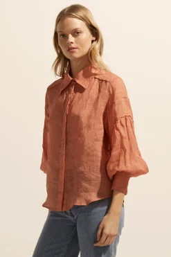 zoe kratzmann Dash Top-Apricot|Women Tops