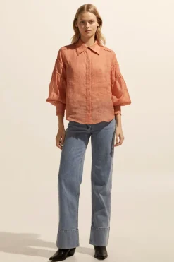 zoe kratzmann Dash Top-Apricot|Women Tops