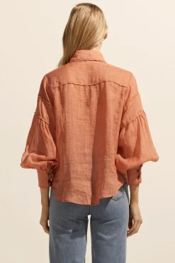 zoe kratzmann Dash Top-Apricot|Women Tops
