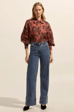 zoe kratzmann Dash Top-Clay Floral|Women Tops