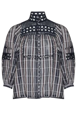 zoe kratzmann Dedicate Top-Indigo Check|Women Tops