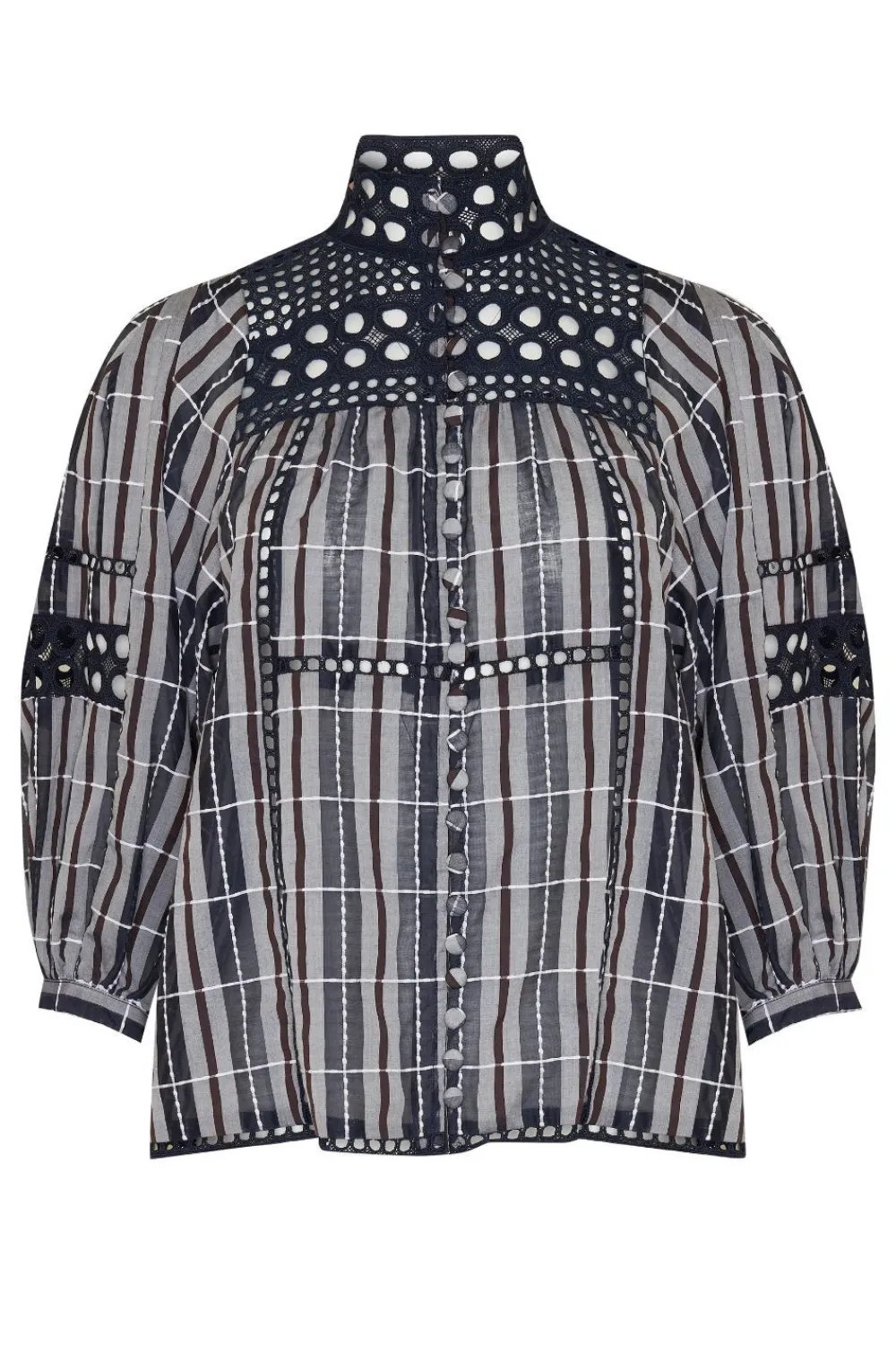 zoe kratzmann Dedicate Top-Indigo Check|Women Tops