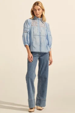 zoe kratzmann Dedicate Top-Pale Blue|Women Tops