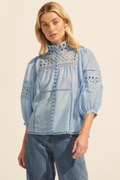 zoe kratzmann Dedicate Top-Pale Blue|Women Tops