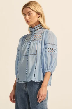 zoe kratzmann Dedicate Top-Pale Blue|Women Tops