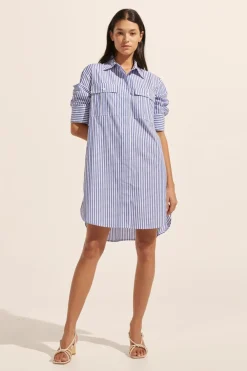 zoe kratzmann Driver Dress-Cobalt Stripe|Women Dresses