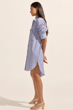 zoe kratzmann Driver Dress-Cobalt Stripe|Women Dresses