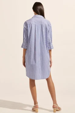 zoe kratzmann Driver Dress-Cobalt Stripe|Women Dresses