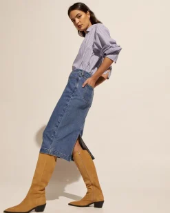 zoe kratzmann Element Skirt-Mid Denim|Women Bottoms