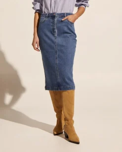 zoe kratzmann Element Skirt-Mid Denim|Women Bottoms
