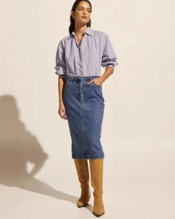 zoe kratzmann Element Skirt-Mid Denim|Women Bottoms