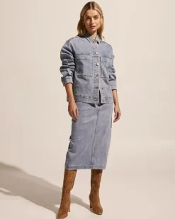 zoe kratzmann Element Skirt-Washed Denim|Women Bottoms