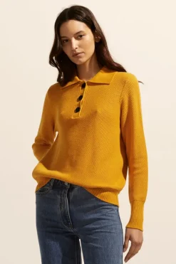 zoe kratzmann Engulf Knit-Ochre|Women Knitwear
