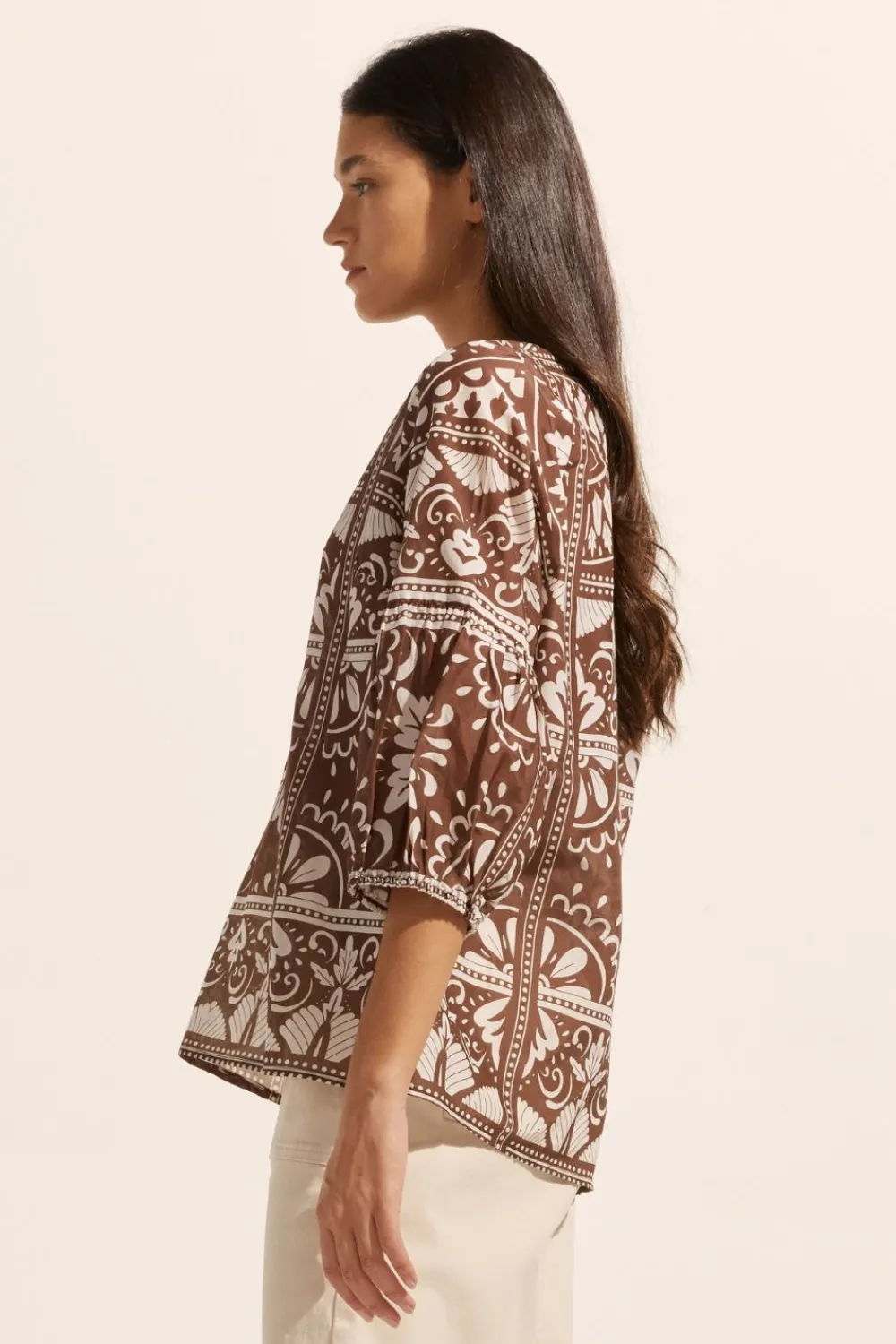 zoe kratzmann Entice Top-Choc Mosaic|Women Tops