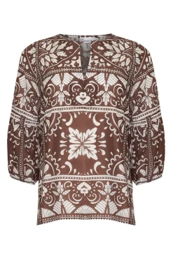 zoe kratzmann Entice Top-Choc Mosaic|Women Tops