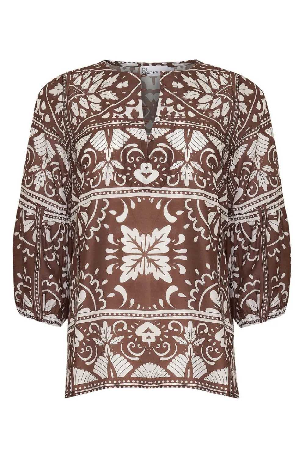 zoe kratzmann Entice Top-Choc Mosaic|Women Tops