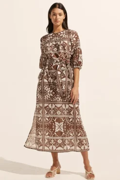 zoe kratzmann Explore Dress-Choc Mosaic|Women Dresses