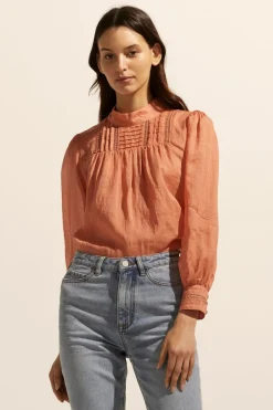 zoe kratzmann Faze Top-Apricot|Women Tops