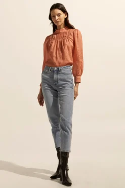 zoe kratzmann Faze Top-Apricot|Women Tops