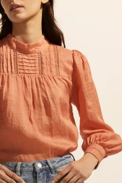 zoe kratzmann Faze Top-Apricot|Women Tops