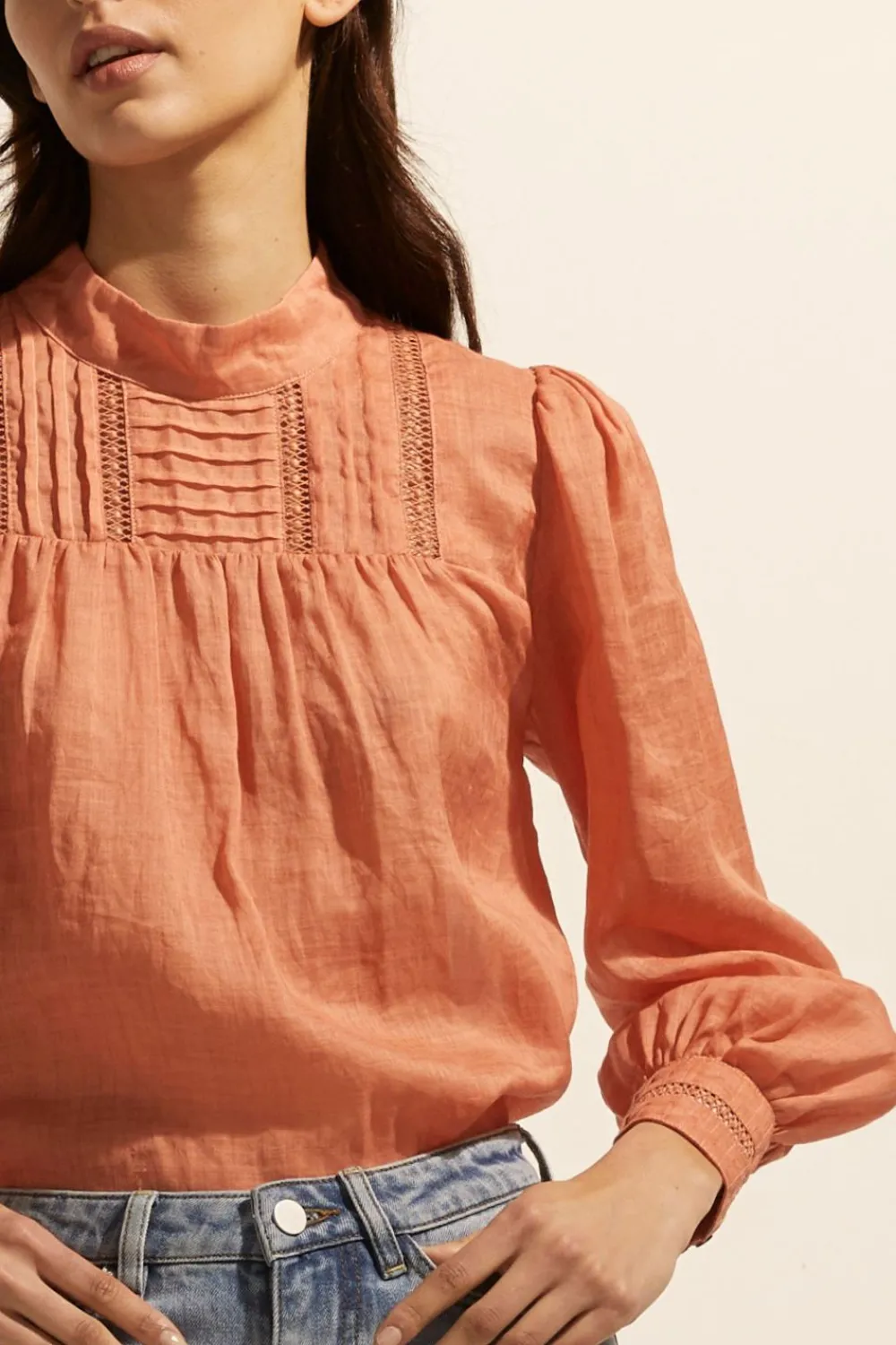 zoe kratzmann Faze Top-Apricot|Women Tops