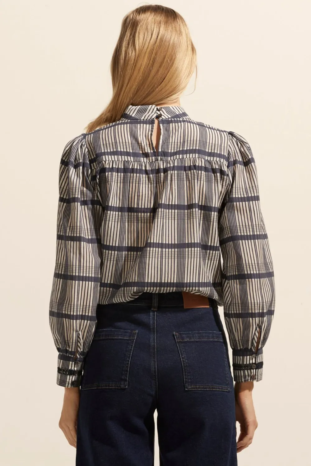 zoe kratzmann Faze Top-Ink/Porcelain Check|Women Tops