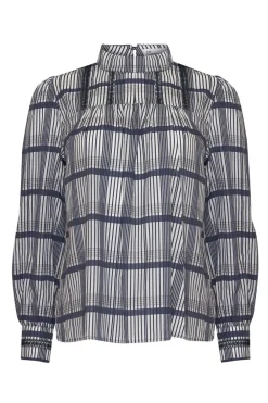 zoe kratzmann Faze Top-Ink/Porcelain Check|Women Tops