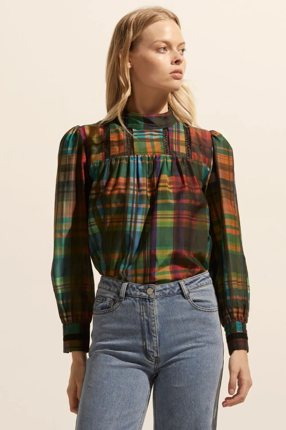 zoe kratzmann Faze Top-Kaleidoscope Check|Women Tops