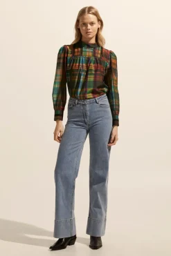 zoe kratzmann Faze Top-Kaleidoscope Check|Women Tops