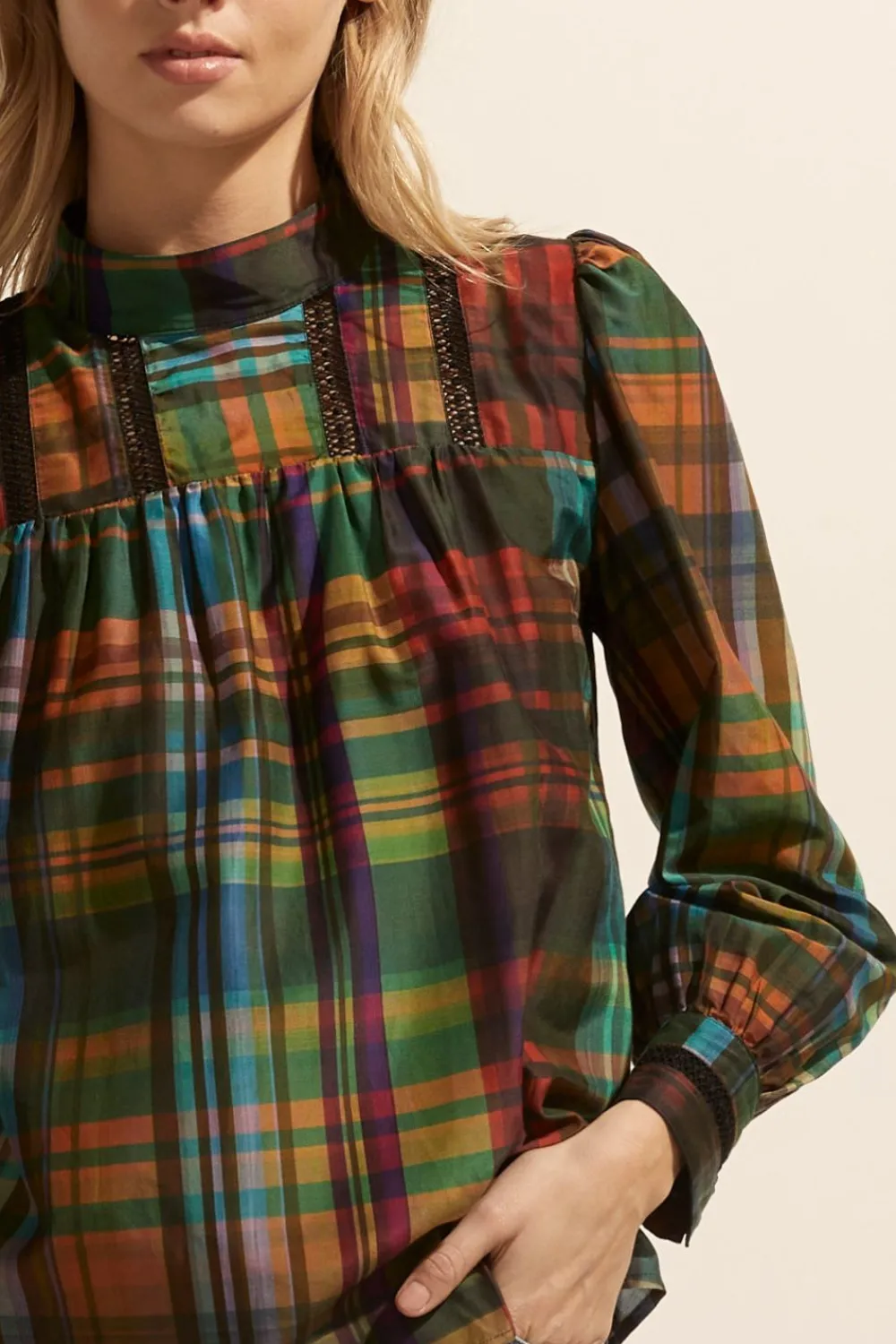 zoe kratzmann Faze Top-Kaleidoscope Check|Women Tops
